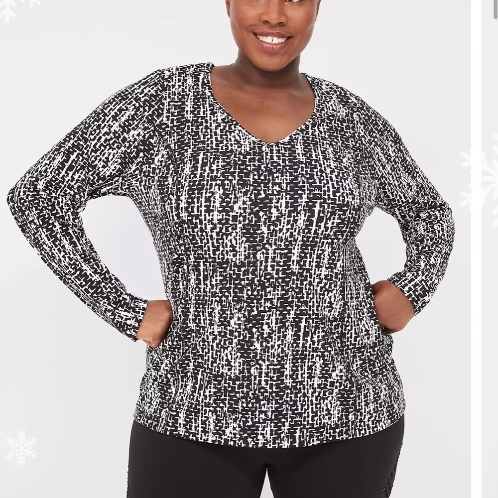 LIVI Lane Bryant Womens Soft V Neck Long Sleeve Tunic top sz 18/20